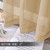 Tollpiz Short Sheer Curtains Linen Textured Bedroom Curtain Sheers Light Filtering Rod Pocket Voile Curtains for Living Room, 54 x 45 inches Long, Beige, Set of 2 Panels
