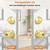 Probrico Polished Brass Entry Door Knob Lock Set and Single Cylinder Deadbolt Combination Set, Keyed Alike, 3 Pack