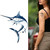 Dopetattoo 6 Sheets Temporary Tattoos for Women Adults Marlin Swordfish Jumping Fish Sailfish Temporary Fake Tattoo Men Woman Neck Arm
