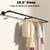 Winmien Industrial Pipe Clothes Rack, 50 In Heavy Duty Wall Mounted Garment Rack, DIY Rustic Iron Clothing Bar for Bedroom Closet Laundry Room, Multi-Purpose Hanging Rod, Matte Black