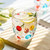JQWIN AlifordGlass Glass Tumblers with Colorful Patterns, Lead-Free, Set of 4 or 6 (Set of 4)