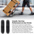 (2-Pack) AR-PRO 6” x 1.5” Flat Free Solid Rubber Wheel Assemblies - Replacement Hand Truck Wheels with Ball Bearings and 5/8” Bore Hole Diameter - Heavy-Duty Solid Rubber Wheels 132 lbs Load Capacity