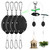 4 Pack Heavy Duty Plant Pulley, Retractable Plant Hanger with Steel Rope