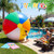 Shappy 8 FT Giant Inflatable Beach Ball Decoration Jumbo Blow Up Rainbow Beach Balls with Built-in LEDs for Pool Beaches Yard Lawn Garden Decor