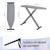 Deegureet Ironing Board, Compact and Space Saver Ironing Board, Extra Wide Ironing Area with Extra Thick Heavy Duty Padded Cover, Stable Structure, Easy to Fold,Anti-Skid Feet