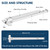 YUCHENGTECH Commercial Door Push Bar Panic Exit Device with Alarm 80cm/32IN Stainless Steel Emergency Exit Door Push Bar with Exterior Lever 6 Keys for 32”-54” Wood Metal Doors