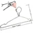 Trrcylp 4mm Lockable Coat Hangers Heavy Duty Windproof Clothes Hangers