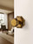 SORWDUERM 2 Pack Antique Brass Passage Door Knobs Aged Brass Octagonal Interior Closet Hallway Interior Vintage Door Knob
