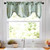 Leeva Tie Up Valance for Windows, Elegant Birds Pattern Light Filtering Window Treatment Valances for Bedroom Kitchen, One Panel, 52 x 18, Light Blue