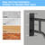 Handrails for Outdoor Steps,Stair Railing Indoor 1-3 Step，Hand Rails for Elderly, Porch Railing & Deck Hand Rail Wall Mount Stair Hand Grab Bars, U-Shape Safety Handle for Garage, Porch, Garden