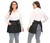 Jaspfct Server Aprons Plus Size W 3 Pockets - Half Waist Apron for Women Men-MD033,Black