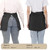 Jaspfct Server Aprons Plus Size W 3 Pockets - Half Waist Apron for Women Men-MD033,Black