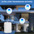 Qepi Tiuo Loud Flash Doorbell with 7 Colors of Bright Light and 4 Volumes, Wireless Doorbells 600 feet,at Home/Office,Suitable for the Elderly, Hearing Impaired People,3 Transmitter with 5 Receivers