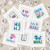 Chumia 8 Pack Mahjong Embroidered Cocktail Napkins, 6x6 Inch Linen Cotton Fabric Mah Jong Gifts Reusable Washable Napkins Classic Pattern, Hemmed Edge, for Mahjong Party Game Night Wedding (8 Style)