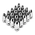 NBOHUIDI 20-Piece Chrome Bullet-Style Lug Nuts – 1/2"-20 Thread, Extended Acorn/Bulge Style Wheel Nuts, Chrome Finish, High-Strength Steel, Cone Seat, Complete Set for 4 Wheels Spares