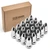 NBOHUIDI 20-Piece Chrome Bullet-Style Lug Nuts – 1/2"-20 Thread, Extended Acorn/Bulge Style Wheel Nuts, Chrome Finish, High-Strength Steel, Cone Seat, Complete Set for 4 Wheels Spares