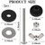 2PCS Universal Toilet Seat Screws Replacement Kit, Heavy Duty Toilet Tank Bolts and Rubber Gaskets, Waterproof Stainless Steel Toilet Seat Screws and Rubber Washers Gaskets with Extra Long Nut
