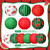 Bencailor 12 Pcs Summer Paper Lanterns Watermelon Paper Lanterns 12''/10'' Large Green Red Party Round Hanging Decor Watermelon Party Decorations for Summer Outdoor Indoor Ceiling Decor