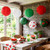 Bencailor 12 Pcs Summer Paper Lanterns Watermelon Paper Lanterns 12''/10'' Large Green Red Party Round Hanging Decor Watermelon Party Decorations for Summer Outdoor Indoor Ceiling Decor