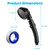 Marbrasse High Pressure Shower Head, 3-Settings Handheld Showerhead with ON/Off Full Shutoff Push Button and Switch to Control Flow, Angle-Adjustable Water Saving(Matte Black, 2Pack)