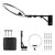 Ring Light Wall Mount with 3 Phone Holder 19", 45.7" Adjustable Boom Arm