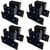 4 Set(8pcs) 4x4 T Post to Beam Connector Roof Tie Steel Brackets,Adjustable T Post Cap pergola Hardware Bracket,roof Anchor Joist Hanger for Wood Posts ,Thickness 2 mm and Black