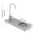 Glass Rinser with Faucet, 304 Stainless Steel Commercial Glass Cleaning Rinser for Bar, Cafe, Restaurant