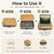 Mayjoy Bamboo Laptop Lap Desk with Storage, Removable Cover, Gray