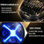 5-3/4 5.75" Motorcycle Headlight with Housing Bucket Smoke X-Style BLUE DRL