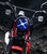 5-3/4 5.75" Motorcycle Headlight with Housing Bucket Smoke X-Style BLUE DRL