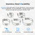 5PCS Stainless Steel Welding Tacking Band Clamp,Clamp-On Exhaust Pipe Tacking Band for Welding Fabrication (Including 2 Inch 2.5 Inch 3 Inch 3.5 Inch 4 Inch)