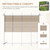 Aoodor Replacement Adjustable Canopy, Retractable Shade for Pergola, UV Resistant and Fade-Resistant, Fits 10 x 10 ft, Brown