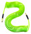 YOTOO Polyurethane Recoil Air Hose, Air Compressor Hose 1/4" Inner Diameter by 50' Long with Bend Restrictor, 1/4" Industrial Quick Coupler and Plug, Green