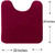 Madeals Velvet Toilet Lid Cover and Tank Lid Cover with Toilet Mat Memory Foam 3 Piece Toilet Contour Mat Set Burgundy
