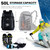 GoHimal Ski Boot Bag, 50L Ski Boot Backpack for Ski Helmet, Goggles, Gloves, Skis, Snowboard & Accessories (Black)