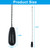 Hordion 10pcs Ceiling Fan Pull Chain Extender 12.5" with Wood Pendant Black