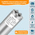1499-5731 Run Capacitor for Coleman Mach RV Air Conditioner – 45 MFD ±5% 370V 50/60Hz 40/85/21 AC Dual Round Capacitor 14995731 1499573 1499-573