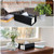 Acrylic Tissue Box Holder Rectangle​ with Curved Design - Decorative Modern Glossy Black Tissue Box Cover with Gold Metal Accents for Bathroom/Living Room/Office Décor
