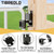 TIBEGOLD 2 Way Gate Latch, Heavy Duty Two Way Farm Gate Latch, Black Anti-Sag Fence Gate Latch, Lockable Gravity Latch Gate Hardware for Fences, Metal Gates, Farm, Horse Corrals, Ranches, 1 Pack