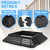 6 Pack 4 x 4 (3.5 inch x 3.5 inch) Vinyl Post Skirt Post Base Cover Column Wraps for Wood Hand Stair Rails and Porch Deck Post Base Black Post Trim