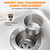 Deep Sink Strainer Basket – Fits Standard 3-1/2" Kitchen Drains – Stainless Steel Removable Strainer with 30 Disposable Mesh Bags – Makes Cleaning Food Debris Quick & Easy