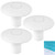 3 Pack Anchor Sockets Cover White for Ladder and Handrails, Pool Ladders and Railing Bases Accessories, for Fill and Cover Anchor During Ladder or Track Removal