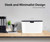 Asmix B08W Paper Shredder for Home use Office, White Compact Design, 2 Sheet Crosscut Paper, 10 Mins Running Time 14.7" × 7.2" × 3.7"