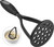 KSENDALO Potato Masher - Non-Scratch Food Masher Kitchen Tool with Thick Nylon Blade, Manual Mashing for Vegetables/Beans, Home Kitchen Essential, Black