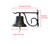 NACH Rustic Cast Iron Doorbell, Small Door Bells for Homes, Dinner Bell, Small Bell, Kitchen Door Bell, Antique Black Doorbell, 8.5x5x6.5 Inches, JS-90-091