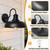RIIGOOG Solar Barn Lights for Outside, Dusk to Dawn Gooseneck Wall Sconces