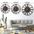 LEIKE Large LED Wall Clocks,Silent,Non Ticking,Battery Operated Rustic Round Modern Big Wood Wall Clock for Living Room, Bedroom,Kitchen,Farmhouse,Office,Home Decor -24" Black,LED,Roman Number