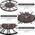 LEIKE Large LED Wall Clocks,Silent,Non Ticking,Battery Operated Rustic Round Modern Big Wood Wall Clock for Living Room, Bedroom,Kitchen,Farmhouse,Office,Home Decor -24" Black,LED,Roman Number