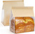 50 PCS Bakery Bags with Window - 9x4.3x11 Inch Large Bread Bags for Homemade & Sourdough Bread, Brown Paper Bread Bag with Tin Tie Tab Lock, Breads Storage for Homemade Bread Storage & Bake Sale