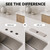 BWE 10‘’ Rectangular Brushed Nickle Faucet Hole Cover for 1 or 3-Hole
